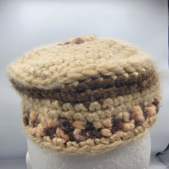 Everybody's Laughing On Planet Earth Wool Beanie Hat ELOPE Tan Warm Caual - Picture 3 of 10